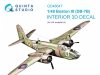 Quinta Studio QD48647 Boston III (DB-7B) 3D-Printed & coloured Interior on decal paper (HK models) 1/48